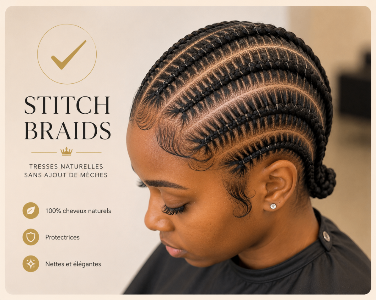 Style Stitch Braids adulte Natural Crown