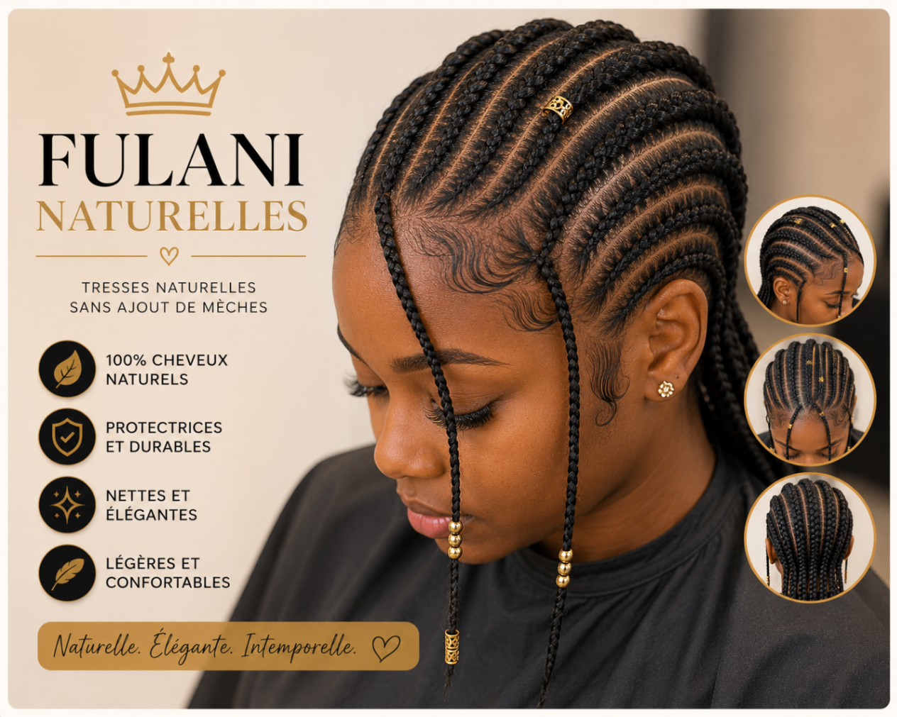 Style Fulani Naturelles adulte Natural Crown