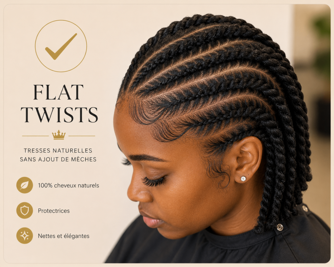 Style Flat Twists adulte Natural Crown